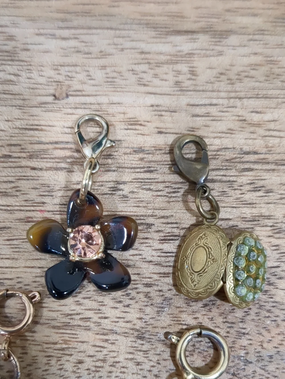 Multi Charm Bundle with Blue Floral & Tortoiseshell Accents